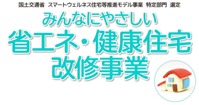 断熱性を高めた暖かい家は、省エネ＋健康に貢献！ 
『健康調査』と併せて行う『省エネルギー改修工事』に対して国の補助制度があります。 
（国交省スマートウェルネス住宅等推進事業） 

医療機関と建築事業者が連携して、安全・健康・長寿につながる住宅改修を提案いたします。 